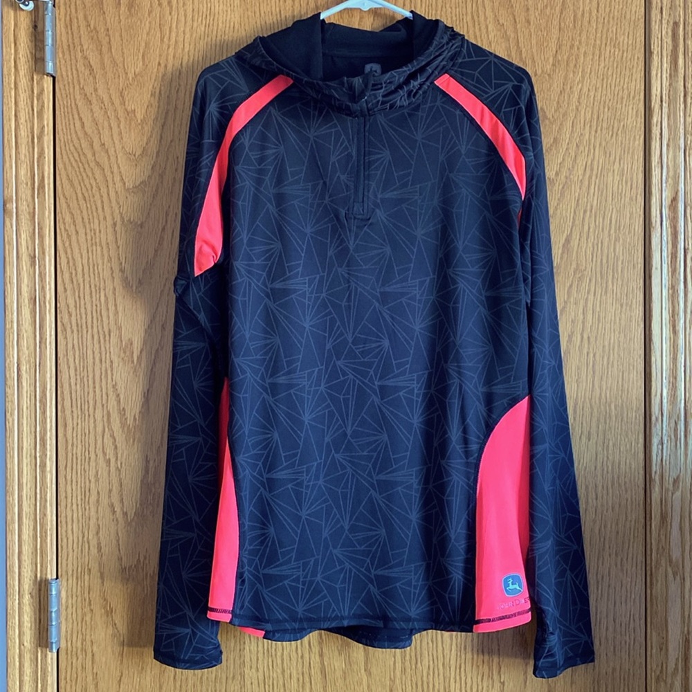 John Deere Black & Hot Pink Hooded Active Wear